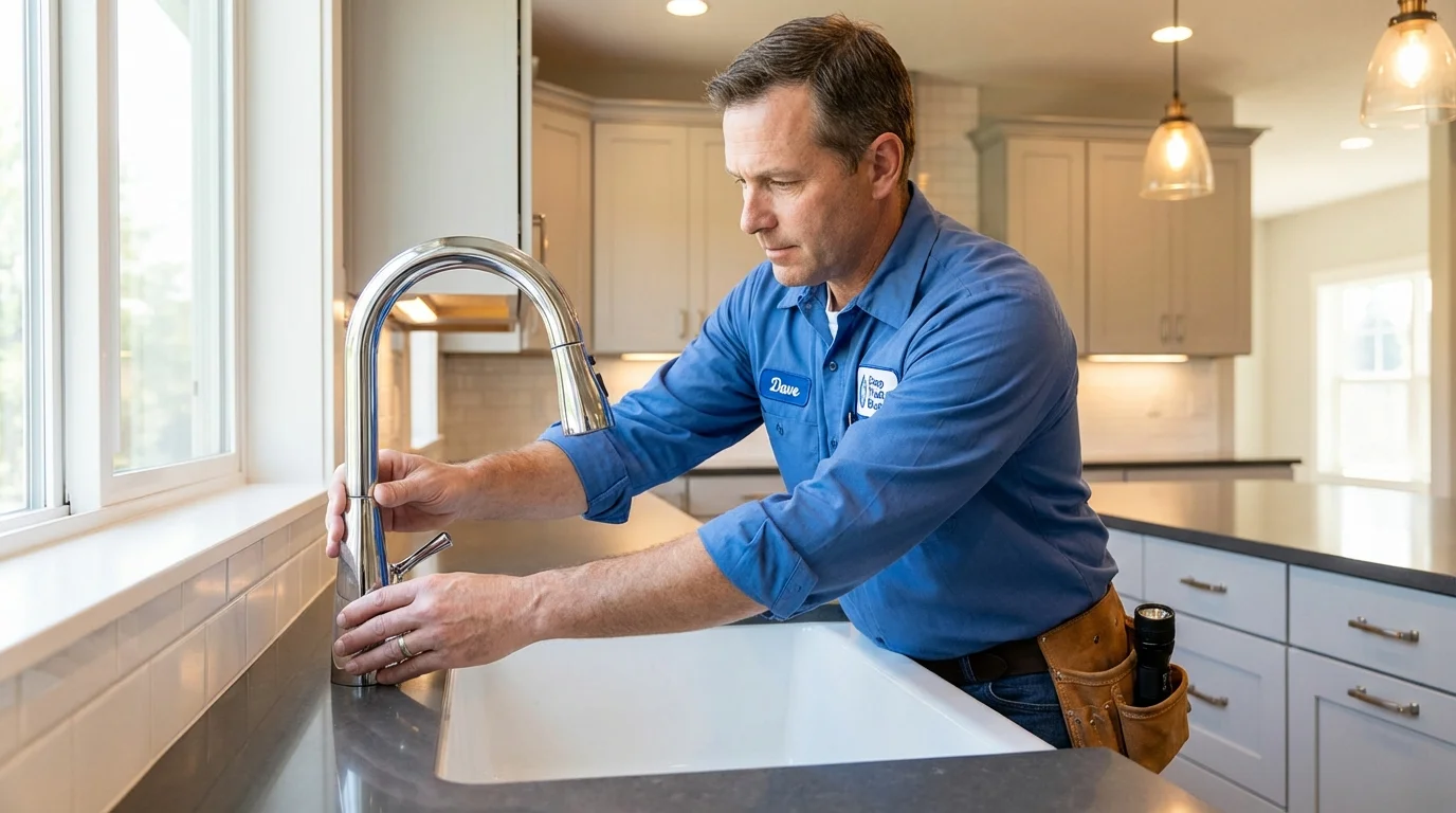 Kitchen faucet installation by Johns Plumbing LLC in Wapakoneta